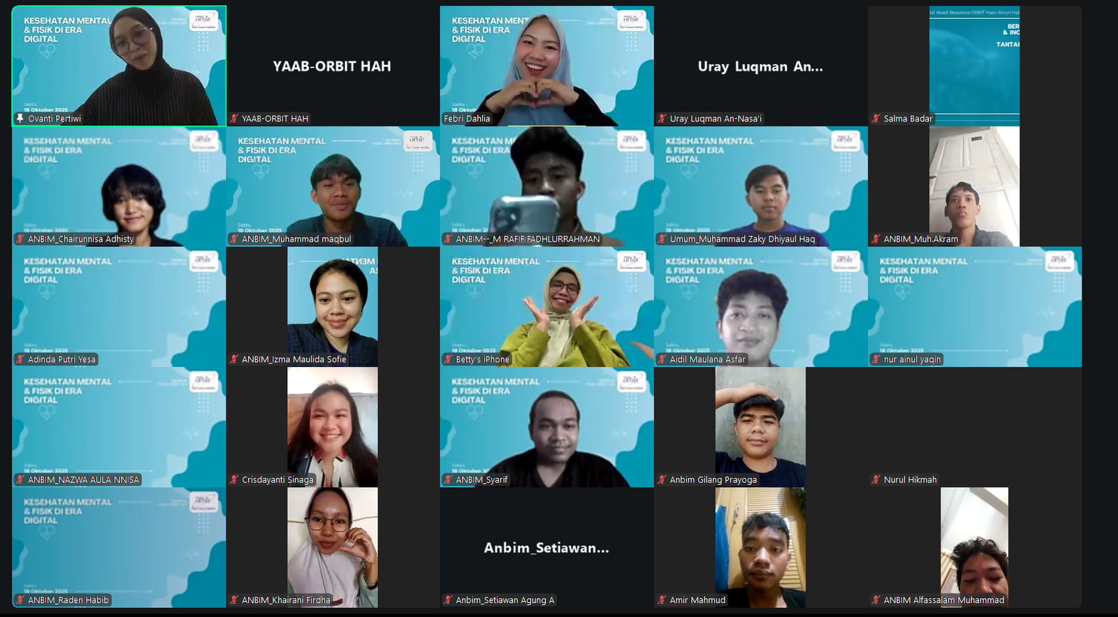 Webinar "Kesehatan Mental dan Fisik di Era Digital"